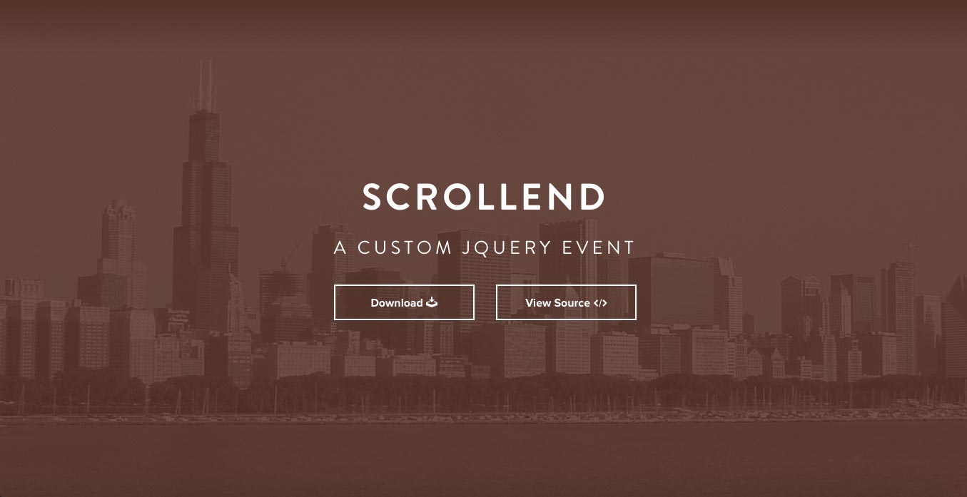 Scroll End | Github Pages | A jQuery Plugin by Erik Nielsen